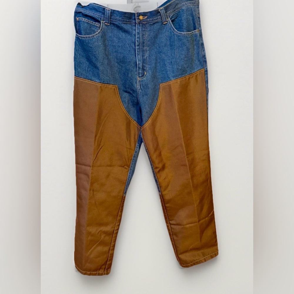 Master Sportsman Rugged Outdoor Canvas Brush Guard Jeans Pant Size 38X30 NWOT